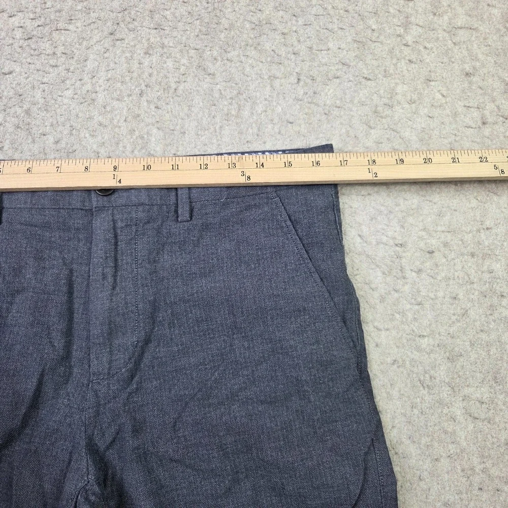 Banana Republic Mens Kentfield Pant 32x30 Grey Flat Front Stretch Chino Trousers